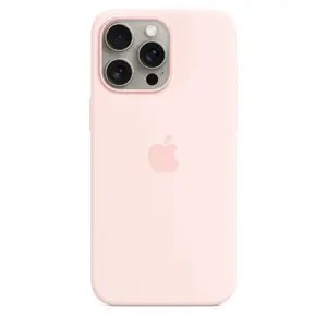 Silikon Case iPhone 15 Pro Max mit MagSafe hellrosa Silikon Case iPhone 15 Pro Max mit MagSafe hellrosa