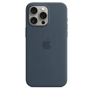 Silikon Case iPhone 15 Pro Max mit MagSafe sturmblau Silikon Case iPhone 15 Pro Max mit MagSafe sturmblau