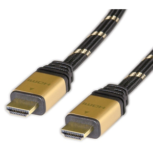 Gold HDMI-Kabel HDMI/HDMI Stecker/Stecker schwarz 2m