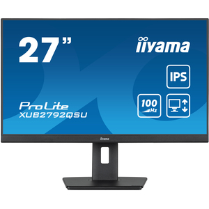 ProLite XUB2792QSU-B6 LED-Monitor 68,5cm 27" 2560x1440 WQHD 100 Hz IPS 250 cd/m² 1300:1 0,4 ms HDMI DisplayPort Lautsprecher mattschwarz Pivot