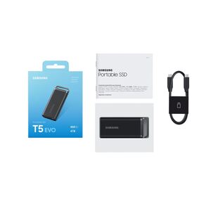 T5 EVO 4 TB USB 3.2 Gen 1 (5Gbps) (bis zu 460 MB/s / 460 MB/s) Portable Solid State Drive (PSSD) (MU-PH4T0S/EU)