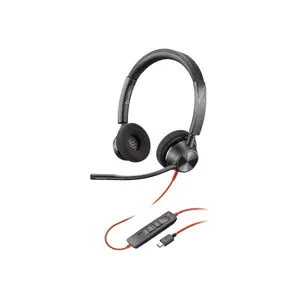Poly Blackwire 3320 Stereo USB-C Headset +USB-C/A Poly Blackwire 3320 Stereo USB-C Headset +USB-C/A