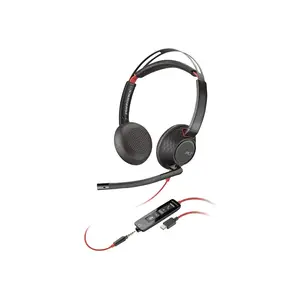 Poly Blackwire 5220 USB-C Headset +3.5mmP +USB-C/A Poly Blackwire 5220 USB-C Headset +3.5mmP +USB-C/A