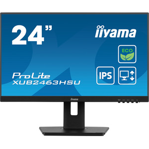 ProLite XUB2463HSU-B1 LED-Monitor 60,5cm 23.8" 1920x1080 FHD 100 Hz IPS 250 cd/m² 1300:1 3ms HDMI DisplayPort Lautsprecher Schwarz Matte Pivot