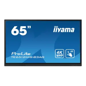 ProLite TE6512MIS-B3AG 163,9 cm 64,5" LCD-Display mit LED-Hintergrundbeleuchtung interaktive Digital Signage mit Touchscreen (Multi-Touch) / optionaler Slot-in-PC 4K UHD (2160p) 3840x2160 16:9 1200:1 40 ProLite TE6512MIS-B3AG 163,9 cm 64,5" LCD-Display mit LED-Hintergrundbeleuchtung interaktive Digital Signage mit Touchscreen (Multi-Touch) / optionaler Slot-in-PC 4K UHD (2160p) 3840x2160 16:9 1200:1 40