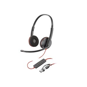 Poly Blackwire 3220 Stereo USB-C Headset +USB-C/A