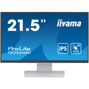 ProLite T2252MSC-W2 LED-Monitor 54,5cm 21,5" Touchscreen 1920x1080 FHD IPS 250 cd/m² 1000:1 5 ms HDMI DisplayPort Lautsprecher weiß Matte