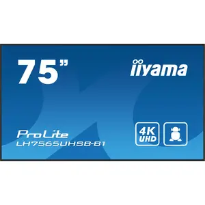 LH7565UHSB-B1 Signage-Display Kiosk-Design 189,2 cm 74.5" LED WLAN 4K Ultra HD 3840x2160 IPS 16:9 800 cd/m² 1200:1 HDMI x2 DisplayPort RS-232c RJ45 Mini jack HDCP USBx2 Schwarz Eingebauter Prozessor Andr LH7565UHSB-B1 Signage-Display Kiosk-Design 189,2 cm 74.5" LED WLAN 4K Ultra HD 3840x2160 IPS 16:9 800 cd/m² 1200:1 HDMI x2 DisplayPort RS-232c RJ45 Mini jack HDCP USBx2 Schwarz Eingebauter Prozessor Andr