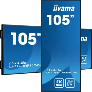 ProLite LH10551UWS-B1AG 265,9 cm 104,7"LCD-Display mit LED-Hintergrundbeleuchtung Digital Signage 5K UHD (2160p) 5120x2160 21:9 1200:1 500 cd/m² 8 ms Schwarz ProLite LH10551UWS-B1AG 265,9 cm 104,7"LCD-Display mit LED-Hintergrundbeleuchtung Digital Signage 5K UHD (2160p) 5120x2160 21:9 1200:1 500 cd/m² 8 ms Schwarz