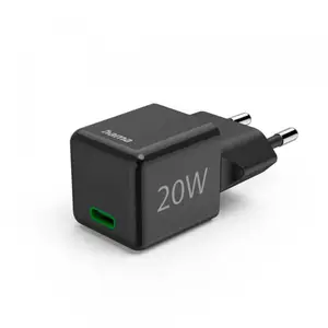 Schnellladegerät, USB-C, PD/Qualcomm®, Super-Mini-Charger, 20 W, Schwarz Schnellladegerät, USB-C, PD/Qualcomm®, Super-Mini-Charger, 20 W, Schwarz