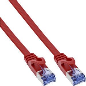 Patchkabel flach, U/FTP, Cat.6A, rot, 10m