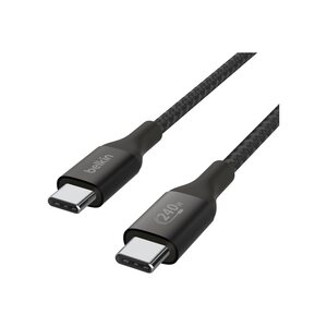 Boostcharge USB-Kabel 24 pin USB-C (M) zu 24 pin USB-C (M) USB 2.0 1 m unterstützt bis zu 240 W Spannungsversorgung Schwarz