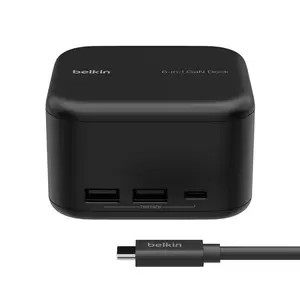 Connect 6-in-1 Core GaN Dockingstation USB 3.2 Gen 1 (3.1 Gen 1) Type-C 96 W 101001000 Mbit/s Schwarz 5 Gbit/s Connect 6-in-1 Core GaN Dockingstation USB 3.2 Gen 1 (3.1 Gen 1) Type-C 96 W 101001000 Mbit/s Schwarz 5 Gbit/s