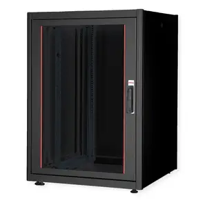 48,26cm (19") Netzwerkschrank Basic 22 HE 800x800 BxT Glastur schwarz 48,26cm (19") Netzwerkschrank Basic 22 HE 800x800 BxT Glastur schwarz