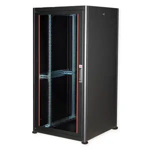 48,26cm (19") Netzwerkschrank Basic 32 HE 800x800 BxT Glastur schwarz 48,26cm (19") Netzwerkschrank Basic 32 HE 800x800 BxT Glastur schwarz