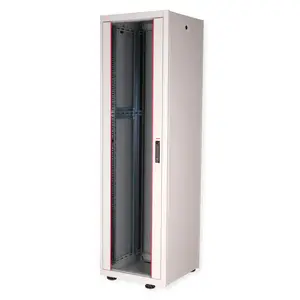 48,26cm (19") Netzwerkschrank Basic 42 HE 600x600 BxT Glastur grau 48,26cm (19") Netzwerkschrank Basic 42 HE 600x600 BxT Glastur grau