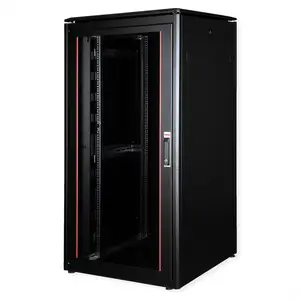 48,26cm (19") Netzwerkschrank Pro 32 HE 800x800 BxT Glastur schwarz 48,26cm (19") Netzwerkschrank Pro 32 HE 800x800 BxT Glastur schwarz