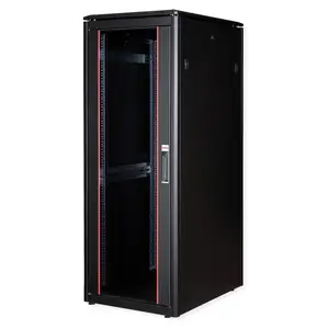48,26cm (19") Netzwerkschrank Pro 32 HE 600x800 BxT Glastur schwarz 48,26cm (19") Netzwerkschrank Pro 32 HE 600x800 BxT Glastur schwarz