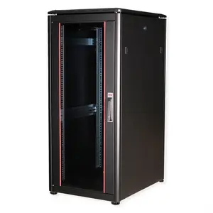 48,26cm (19") Netzwerkschrank Pro 26 HE 600x800 BxT Glastur schwarz 48,26cm (19") Netzwerkschrank Pro 26 HE 600x800 BxT Glastur schwarz