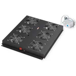 48,26cm (19") Dachlüftereinheit 6 Lüfter Thermostat schwarz 48,26cm (19") Dachlüftereinheit 6 Lüfter Thermostat schwarz