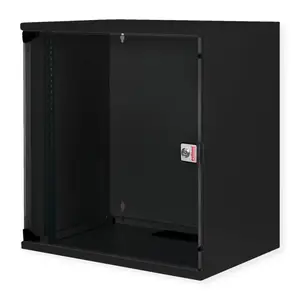 48,26cm (19") Wandgehäuse Basic 12 HE 540x400 BxT Bausatz schwarz 48,26cm (19") Wandgehäuse Basic 12 HE 540x400 BxT Bausatz schwarz