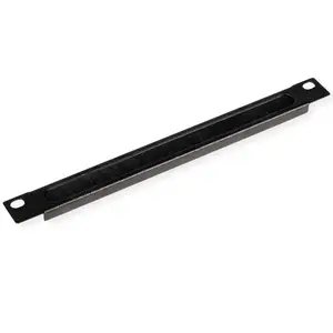 25,4cm (10") Kabelzuführung mit Bürstenleiste 0.5HE schwarz 25,4cm (10") Kabelzuführung mit Bürstenleiste 0.5HE schwarz