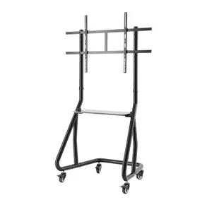 TV-Ständer mit Rollen Trolley, bis 100 Zoll, höhenverstellbar, Schwarz TV-Ständer mit Rollen Trolley, bis 100 Zoll, höhenverstellbar, Schwarz