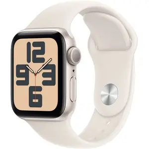 Apple Watch SE GPS 40mm Starlight Aluminium Case with Starlight Sport Band, M/L Apple Watch SE GPS 40mm Starlight Aluminium Case with Starlight Sport Band, M/L