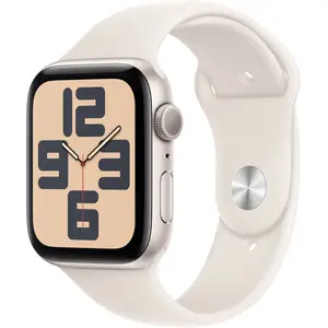 Apple Watch SE GPS 44mm Starlight Aluminium Case with Starlight Sport Band, S/M Apple Watch SE GPS 44mm Starlight Aluminium Case with Starlight Sport Band, S/M