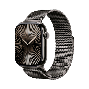 Apple Watch Series 10 GPS + Cellular 46mm Slate Titanium Case with Slate Milanese Loop, S/M