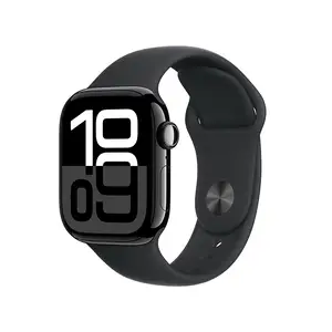 Apple Watch Series 10 GPS + Cellular 42mm Jet Black Aluminium Case with Black Sport Band, M/L Apple Watch Series 10 GPS + Cellular 42mm Jet Black Aluminium Case with Black Sport Band, M/L