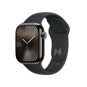 Apple Watch Series 10 GPS + Cellular 42mm Slate Titanium Case with Black Sport Band, M/L Apple Watch Series 10 GPS + Cellular 42mm Slate Titanium Case with Black Sport Band, M/L