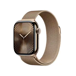 Apple Watch Series 10 GPS + Cellular 42mm Gold Titanium Case with Gold Milanese Loop Apple Watch Series 10 GPS + Cellular 42mm Gold Titanium Case with Gold Milanese Loop