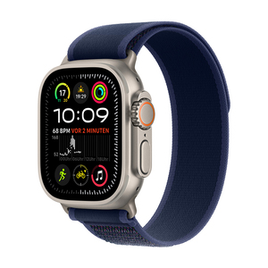 Apple Watch Ultra 2 GPS + Cellular 49mm Natural Titanium Case with Blue Trail Loop, S/M