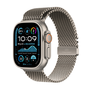 Apple Watch Ultra 2 GPS + Cellular 49mm Natural Titanium Case with Natural Titanium Milanese Loop, S