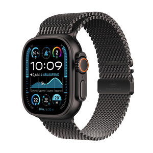 Apple Watch Ultra 2 GPS + Cellular 49mm Black Titanium Case with Black Titanium Milanese Loop, S