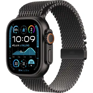 Apple Watch Ultra 2 GPS + Cellular 49mm Black Titanium Case with Black Titanium Milanese Loop, L Apple Watch Ultra 2 GPS + Cellular 49mm Black Titanium Case with Black Titanium Milanese Loop, L