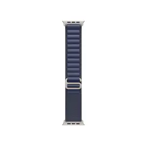 49mm Navy Alpine Loop - Medium, Natural Titanium Finish 49mm Navy Alpine Loop - Medium, Natural Titanium Finish