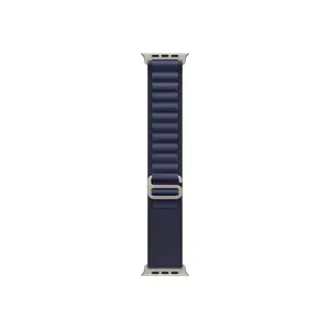 49mm Navy Alpine Loop - Large, Natural Titanium Finish 49mm Navy Alpine Loop - Large, Natural Titanium Finish