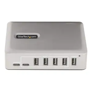 7-Port USB-C Hub - 5x USB-A/2x USB-C - USB C Verteiler mit Netzteil - USB 3.1 Gen 2 - Adapter USB C auf USB A - USB C 7-Port USB-C Hub - 5x USB-A/2x USB-C - USB C Verteiler mit Netzteil - USB 3.1 Gen 2 - Adapter USB C auf USB A - USB C