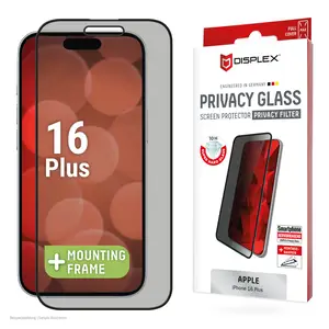 DISPLEX Privacy Glass Full Cover iPhone 16 Plus DISPLEX Privacy Glass Full Cover iPhone 16 Plus