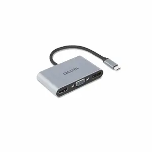 USB-C Portable 5-in1 Docking Station 4K HDMI/DP PD Silber USB-C Portable 5-in1 Docking Station 4K HDMI/DP PD Silber