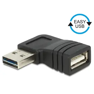 EASY USB 2.0 Stecker A/Buchse A gewinkelt links/rechts Schwarz EASY USB 2.0 Stecker A/Buchse A gewinkelt links/rechts Schwarz