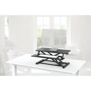 Höhenverstellbarer Schreibtischaufsatz, 80 x 40 cm, Schwarz Höhenverstellbarer Schreibtischaufsatz, 80 x 40 cm, Schwarz