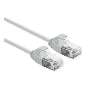 Patch-Kabel RJ-45 (M) zu RJ-45 (M) 1 m UTP CAT 6a halogenfrei geformt Grau Patch-Kabel RJ-45 (M) zu RJ-45 (M) 1 m UTP CAT 6a halogenfrei geformt Grau