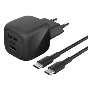 BoostCharge 45 W USB-C Ladegerät mit Power Delivery und PPS, inkl. USB-C / USB-C Kabel, schwarz BoostCharge 45 W USB-C Ladegerät mit Power Delivery und PPS, inkl. USB-C / USB-C Kabel, schwarz