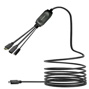 USB-C HUB Cable with USB3.0 Charging black Kabel Digital/Daten 7,5m USB-C HUB Cable with USB3.0 Charging black Kabel Digital/Daten 7,5m