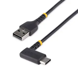 StarTech 1m USB-A auf USB-C Schnellladekabel, Robust, Rechtwinklig, Laden & Synchronisieren, 3A, USB 2.0, TPE-Mantel mit Aramidfaser StarTech 1m USB-A auf USB-C Schnellladekabel, Robust, Rechtwinklig, Laden & Synchronisieren, 3A, USB 2.0, TPE-Mantel mit Aramidfaser