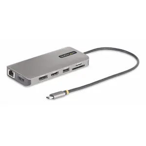 StarTech Drei Monitor USB-C Multiport Adapter, 2x 4K 60Hz + 4K 30Hz HDMI & DP, 4x USB-A Hub, 100W PD, GbE, Laptop Dockingstation StarTech Drei Monitor USB-C Multiport Adapter, 2x 4K 60Hz + 4K 30Hz HDMI & DP, 4x USB-A Hub, 100W PD, GbE, Laptop Dockingstation