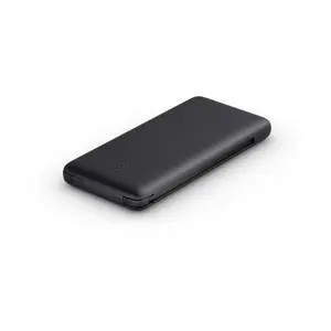 BOOSTCHARGE Powerbank, 10.000 mAh, 18W, mit integrierten Kabeln (USB-C, Lightning), schwarz BOOSTCHARGE Powerbank, 10.000 mAh, 18W, mit integrierten Kabeln (USB-C, Lightning), schwarz